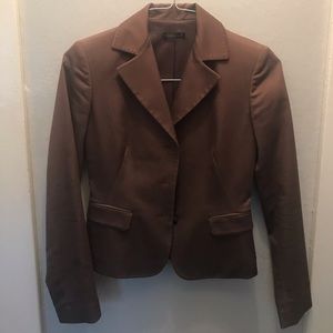 Tahari Blazer, brown, size zero, shoulder pads